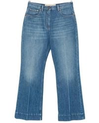 Valentino - Logo Patch Straight-Leg Jeans - Lyst