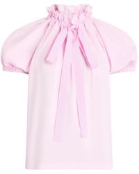 Patou - Ruffled Tie-Fastening Top - Lyst