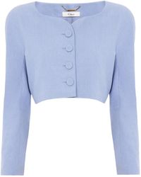 Chloé - Button-Up Cropped Jacket - Lyst