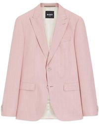 BOSS - Button-Fastening Suit Jacket - Lyst