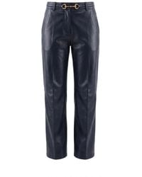 Gucci - Shiny Leather Pants With Horsebit - Lyst