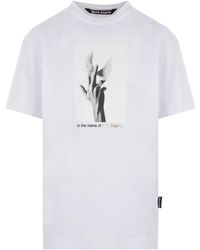 Palm Angels - Hand-Photo Cotton T-Shirt - Lyst