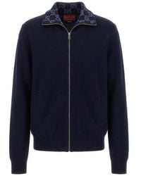 Gucci - Knit Double Wool Zip Jacket - Lyst