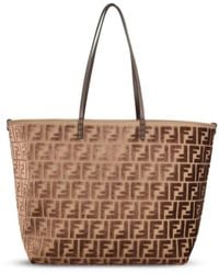 Fendi - Roll Ff Jacquard Large Tote Bag - Lyst