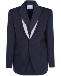 Sacai - Layered Silk Blazer - Lyst