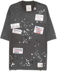 Maison Mihara Yasuhiro - Embellished Sticker T-Shirt - Lyst