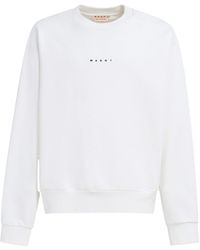 Marni - Logo Printed Crewneck Sweatshirt - Lyst