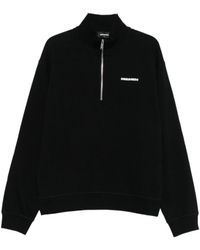 DSquared² - Half-Zip Cotton Sweatshirt - Lyst