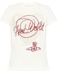 Vivienne Westwood - Free World-Heart Peru T-Shirt - Lyst
