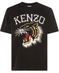 KENZO - Tiger Embroidered Crewneck T-Shirt - Lyst