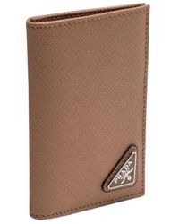 Prada - Triangle Logo Bifold Wallet - Lyst