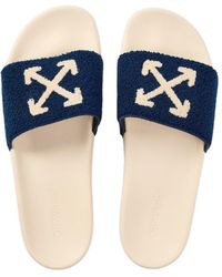 Off-White c/o Virgil Abloh - Terrycloth Pool Slides - Lyst