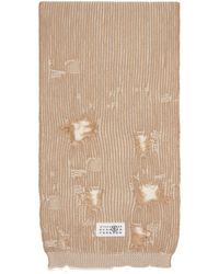 MM6 by Maison Margiela - Rectangular Ribbed Knit Scarf - Lyst