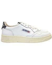 Autry - Perforated Logo Patch Low-Top Sneakers - Lyst