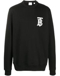 Burberry - Monogram Logo Cotton Sweatshirt - Lyst