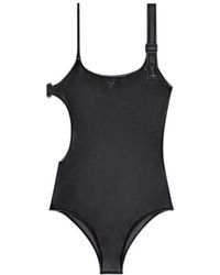 Courreges - Courrèges Buckle Cut-Out Bodysuit - Lyst
