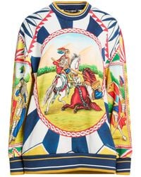 Dolce & Gabbana - Fleece Long Sleeve Crew Neck Sweatshirt - Lyst