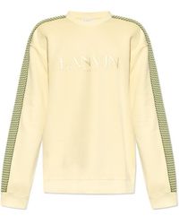 Lanvin - Logo-Embroidered Crewneck Sweatshirt - Lyst
