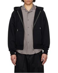Ami Paris - Ami De Coeur Logo Embroidered Zipped Hoodie - Lyst