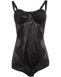 Dolce & Gabbana - Minimalist Satin Bodysuit - Lyst