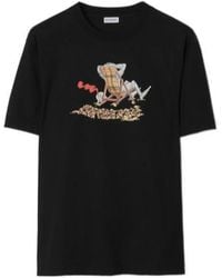 Burberry - Beach-Print T-Shirt - Lyst
