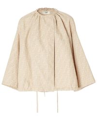 Fendi - Ff Chambray Drawstring Jacket - Lyst