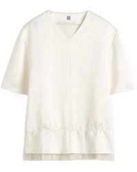 TOTEME - Totême V-Neck Boxy T-Shirt - Lyst