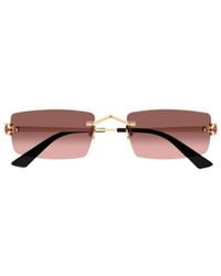 Cartier - Frameless Rectangular Sunglasses - Lyst