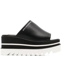 Stella McCartney - Platform-Sole Sandals With Logo - Lyst