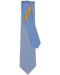 Ferragamo - Gancini Square Print Silk Tie - Lyst