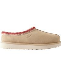 UGG - Shearling-Lined Embroidered Suede Slippers - Lyst