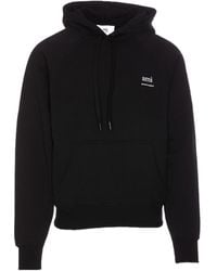 Ami Paris - Logo Printed Drawstring Hoodie - Lyst