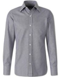 Tom Ford - Houndstooth-Pattern Long-Sleeve Shirt - Lyst