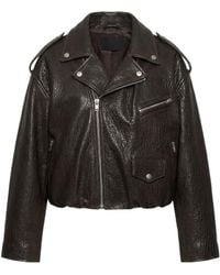 Acne Studios - Zip-Up Leather Jacket - Lyst