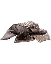 Brunello Cucinelli - Geometric-Pattern Printed Scarf - Lyst