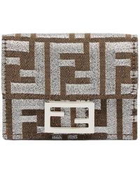 Fendi - Monogrammed Tri-Fold Wallet - Lyst