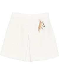 Emporio Armani - Logo-Plaque Mini Skirt - Lyst
