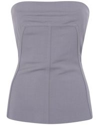 Rick Owens - Bustier Strapless Panelled Top - Lyst