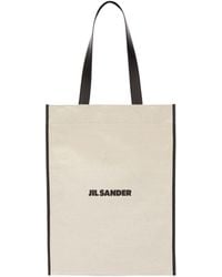 Jil Sander - Logo Printed Medium Tote Bag - Lyst