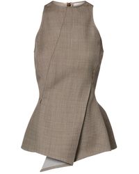 Magda Butrym - Asymmetric Peplum Wool Top - Lyst