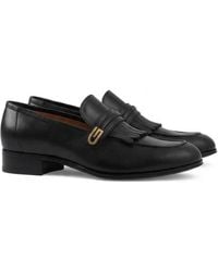 Gucci - Logo Detailed Slip-On Loafers - Lyst