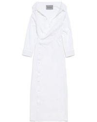 Balenciaga - Off-Shoulder Shirt Dress - Lyst