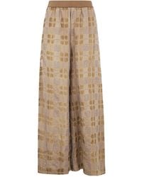 Uma Wang - Elasticated Waistband Checked Trousers - Lyst