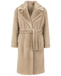 Herno - Belted Lapel Collar Coat - Lyst
