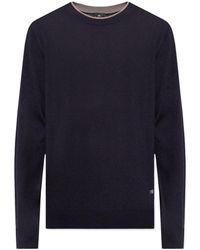 Paul Smith - Ps Paul Smith Logo Embroidered Crewneck Jumper - Lyst
