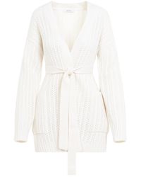 Max Mara - Balzac Belted Long-Sleeved Cardigan - Lyst