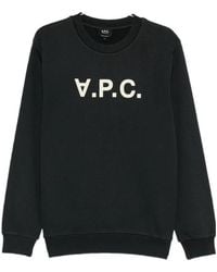 A.P.C. - Logo Long Sleeved Sweatshirt - Lyst
