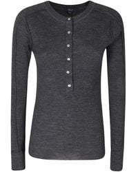 Soeur - Crew-Neck Henley Long-Sleeve Knit Top - Lyst