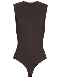 Valentino - Logo-Embroidered Sleeveless Bodysuit - Lyst