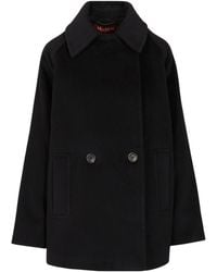 Max Mara - Studio Double-Breasted Long-Sleeved Coat - Lyst